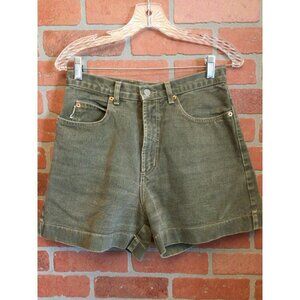 Vintage Women's Bongo Blue Jeans Shorts by Gene Montesano High Rise Green Size 7